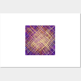 Abstract Diagonal Line Pattern Posters and Art